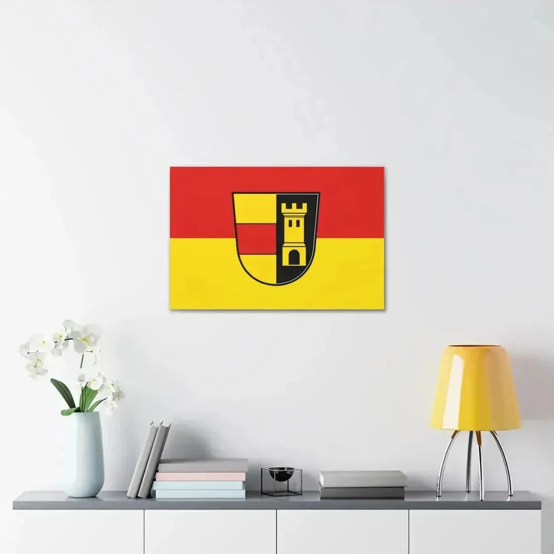 Flag of Heidenheim Germany - Canvas Wall Art - The Sticker Space