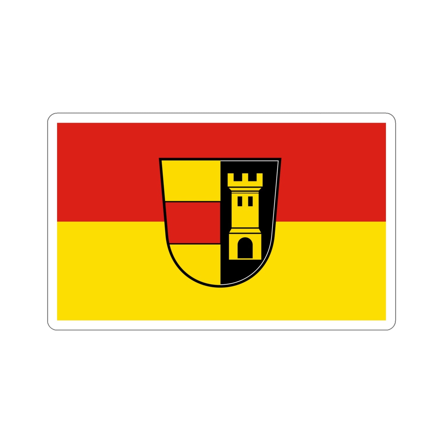 Flag of Heidenheim Germany STICKER Vinyl Die-Cut Decal-5 Inch-The Sticker Space