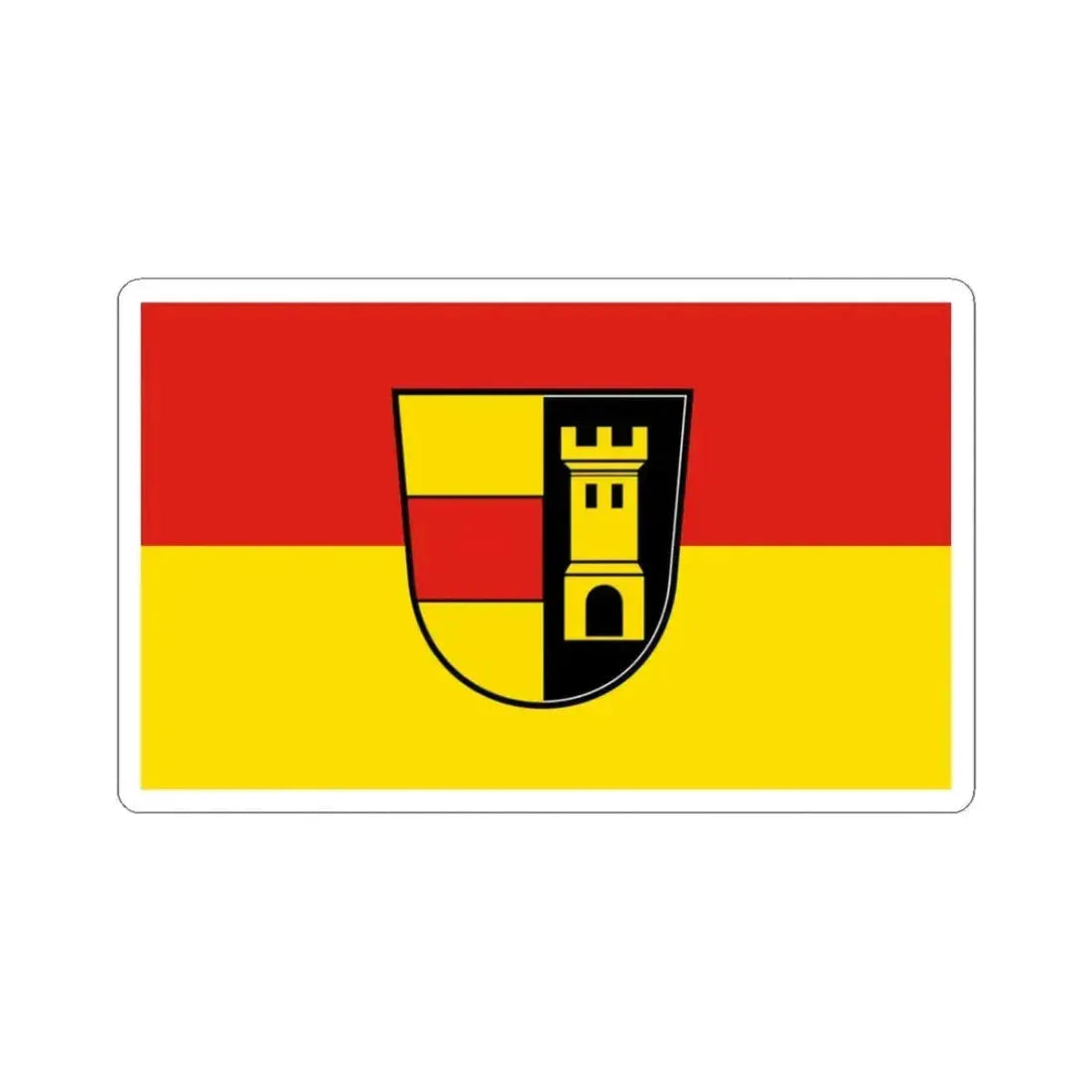 Flag of Heidenheim Germany - STICKER Vinyl Kiss-Cut Decal 3 Inch White - The Sticker Space