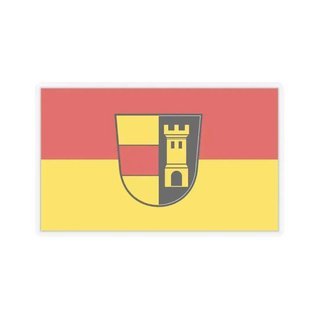 Flag of Heidenheim Germany - STICKER Vinyl Kiss-Cut Decal 6 Inch Transparent - The Sticker Space