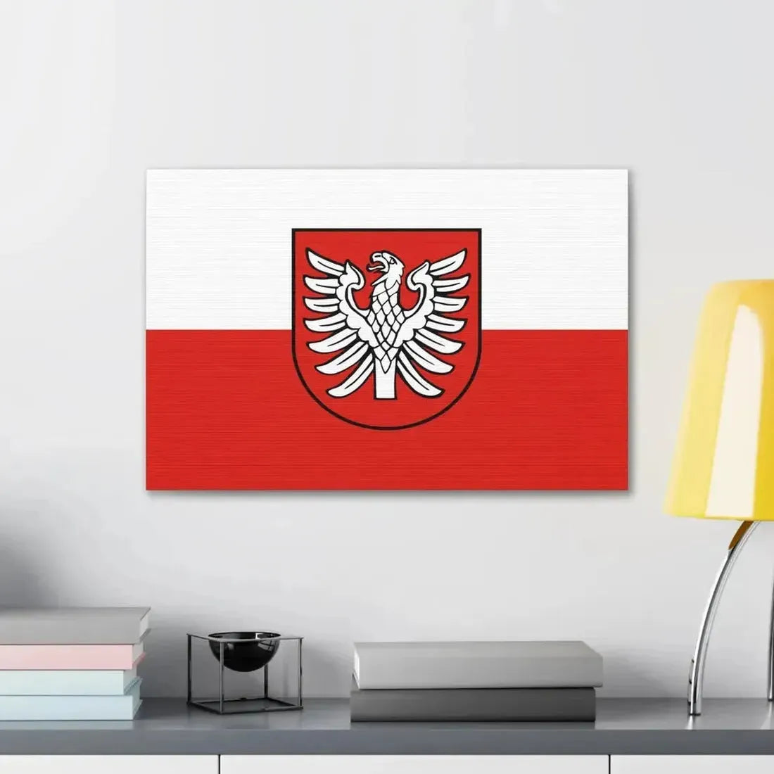 Flag of Heilbronn Germany - Canvas Wall Art - The Sticker Space