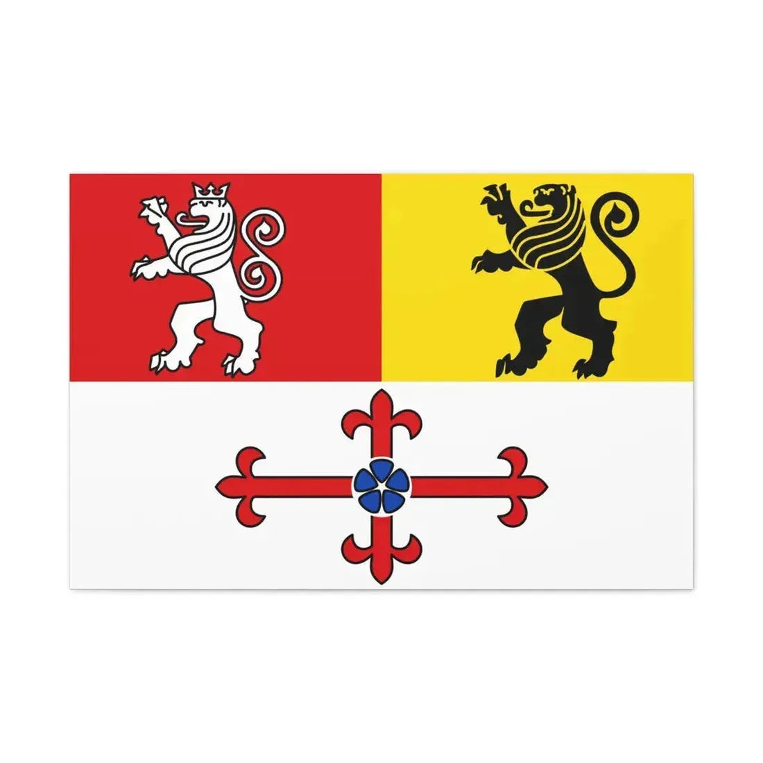 Flag of Heinsberg Germany - Canvas Wall Art 36" x 24" 1.25" - The Sticker Space