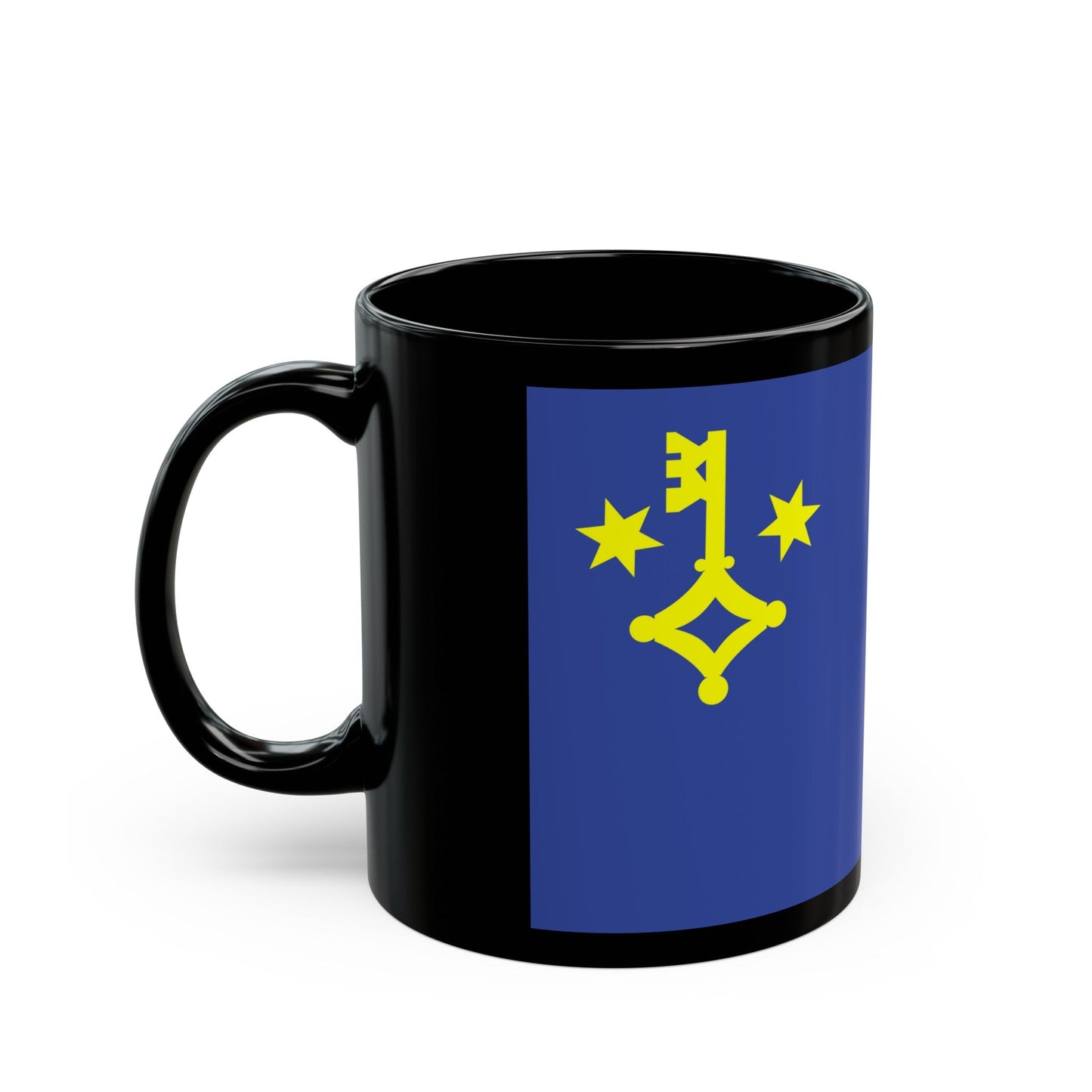 Flag of Hel Poland - Black Coffee Mug-The Sticker Space