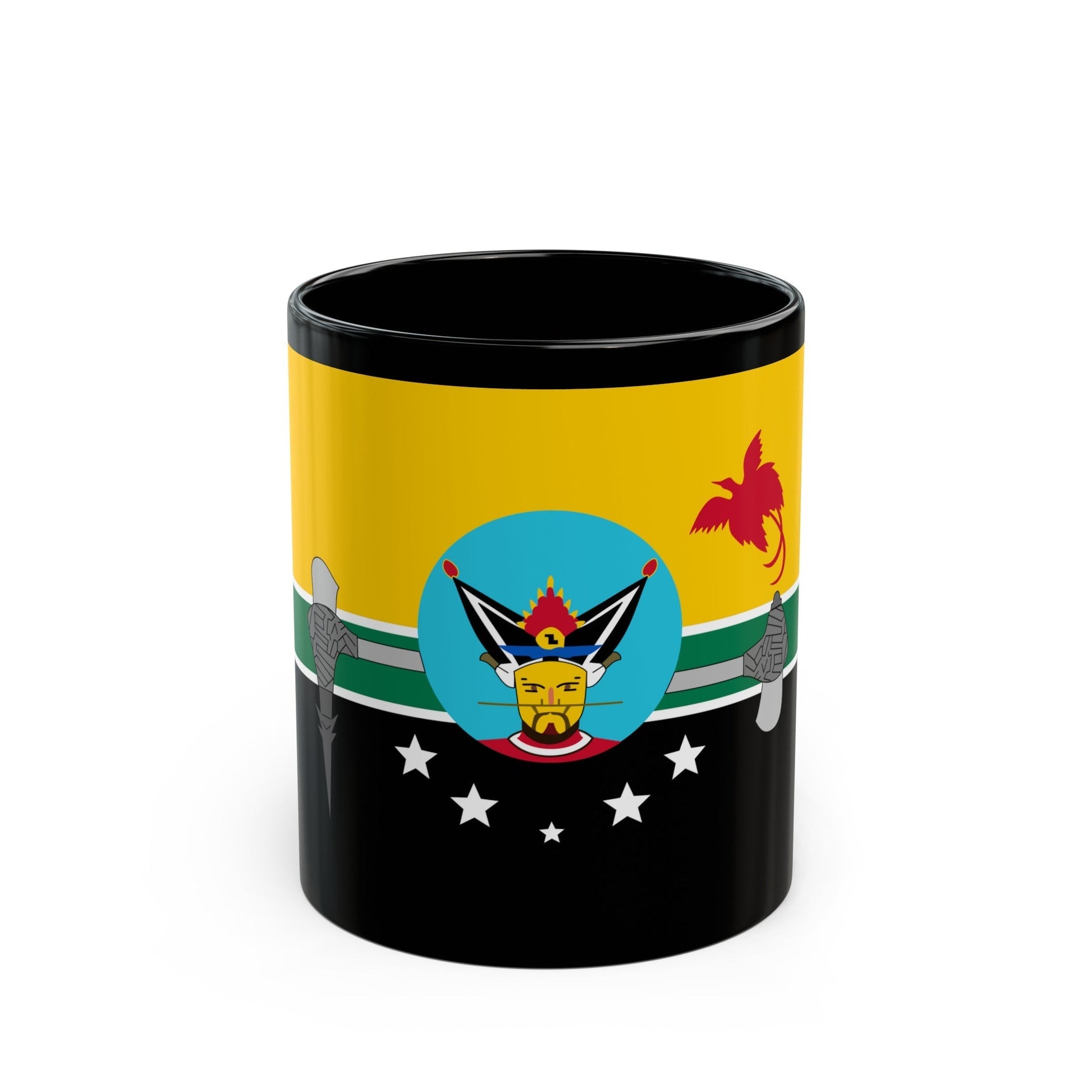 Flag of Hela Papa New Guinea - Black Coffee Mug-11oz-The Sticker Space