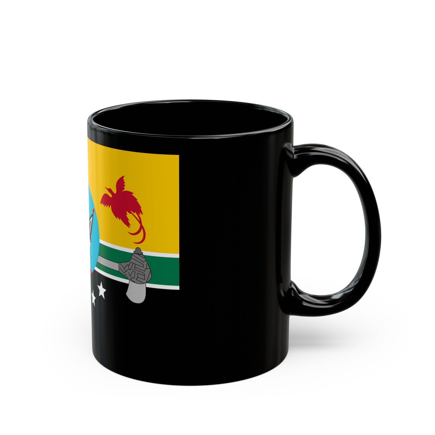 Flag of Hela Papa New Guinea - Black Coffee Mug-The Sticker Space