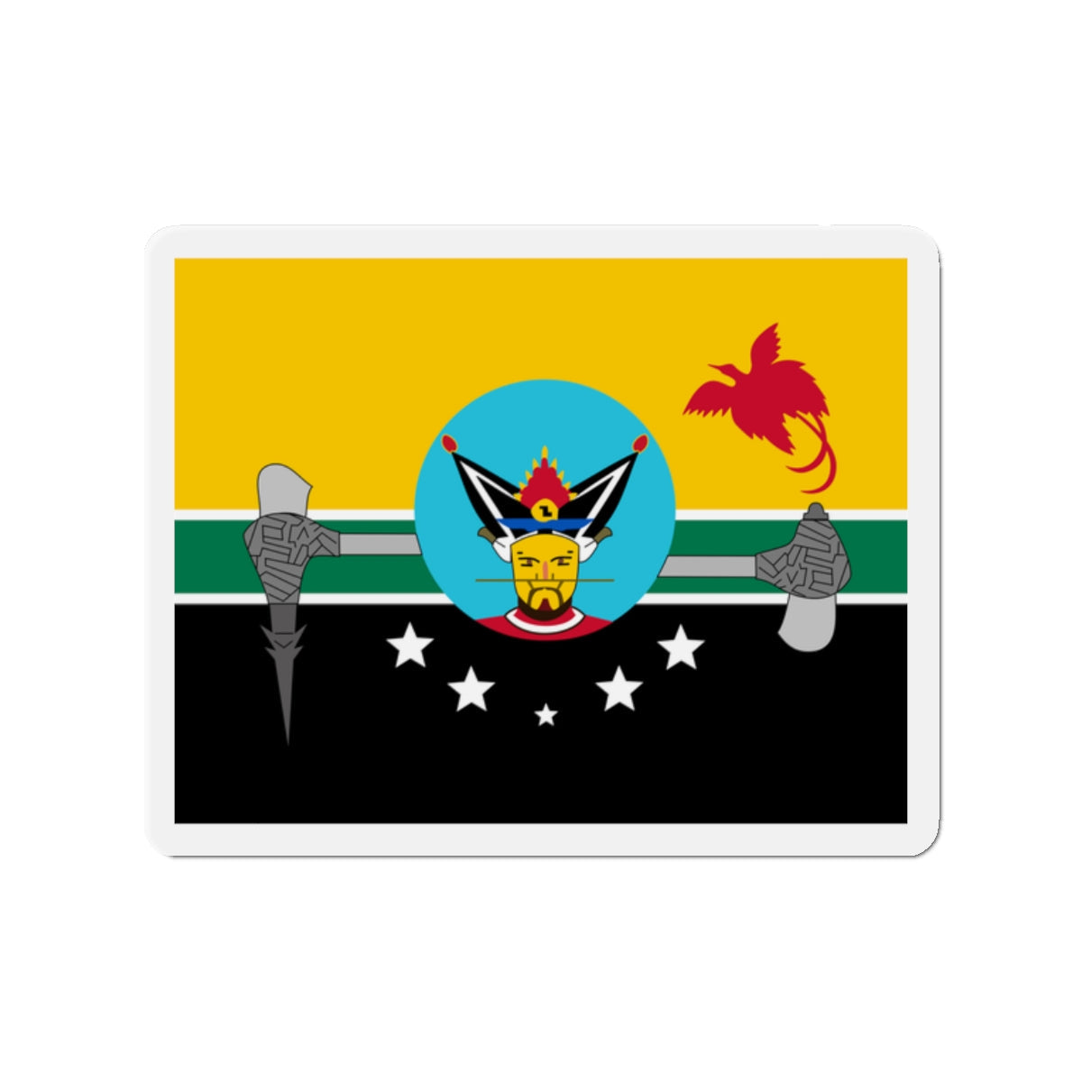 Flag of Hela Papa New Guinea - Die-Cut Magnet-2" x 2"-The Sticker Space