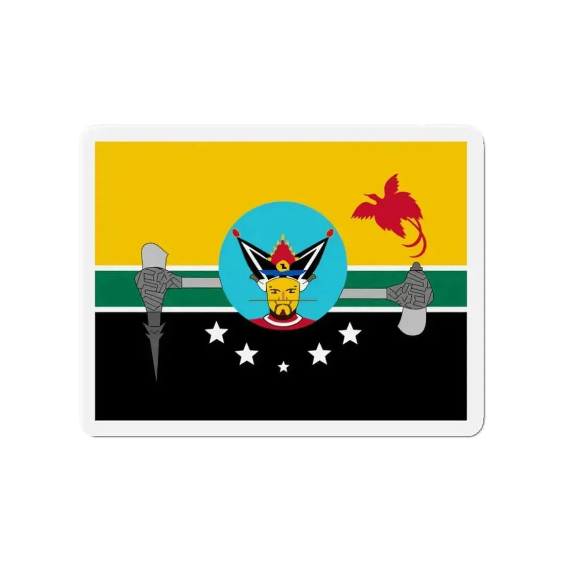 Flag of Hela Papa New Guinea - Refrigerator Magnet - The Sticker Space