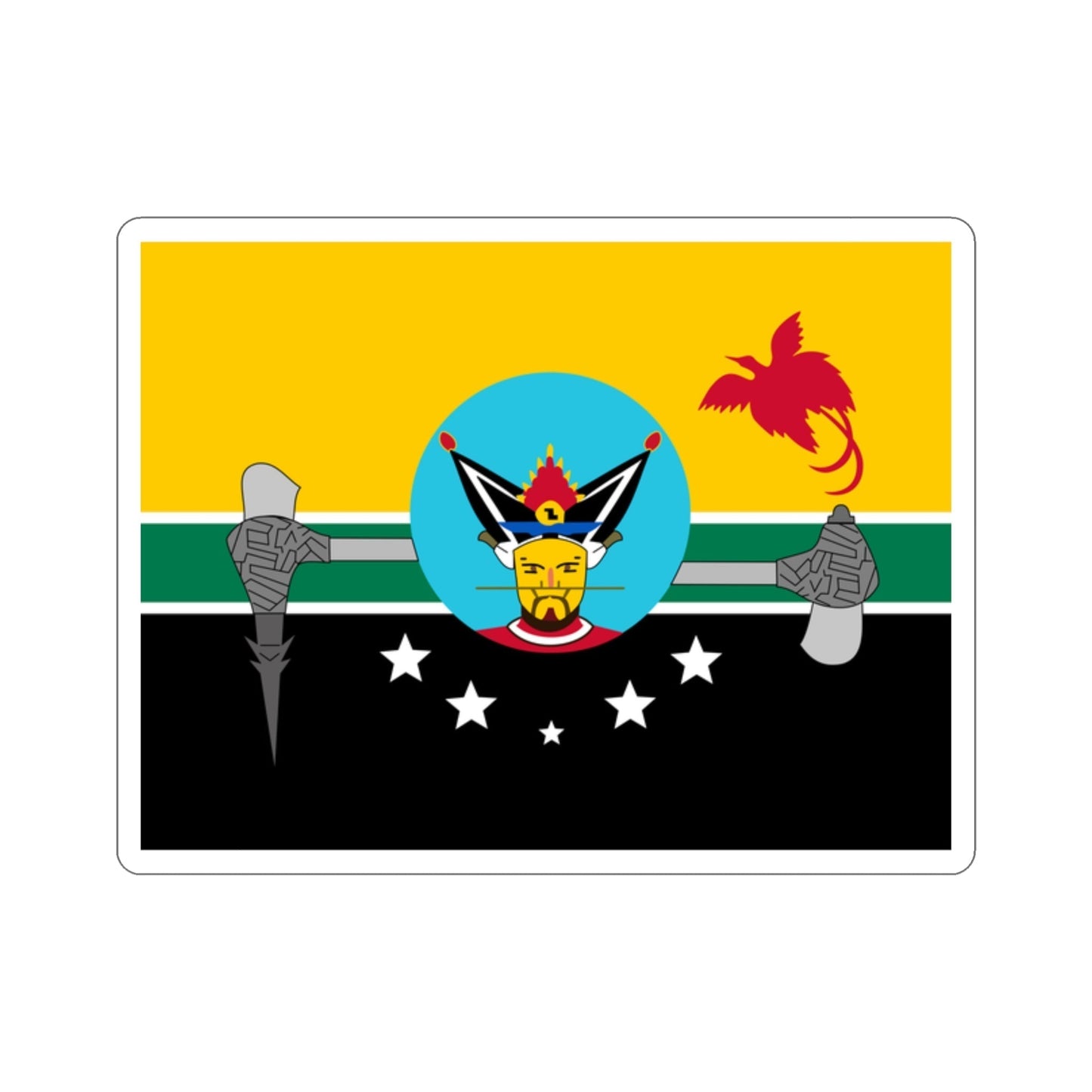 Flag of Hela Papa New Guinea STICKER Vinyl Die-Cut Decal-2 Inch-The Sticker Space