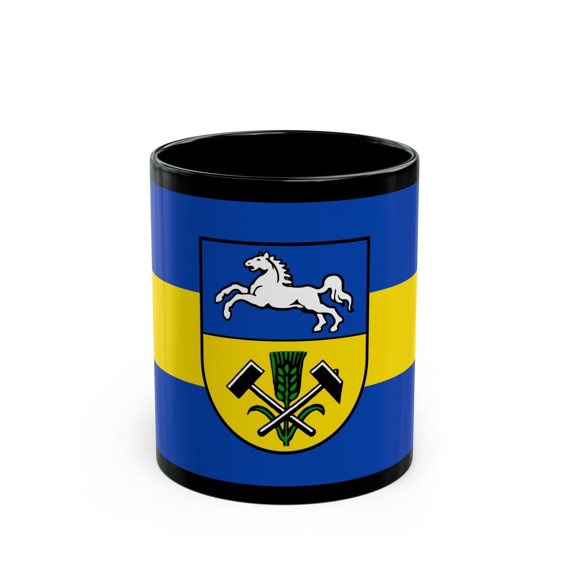 Flag of Helmstedt Germany - Black Coffee Mug-11oz-The Sticker Space