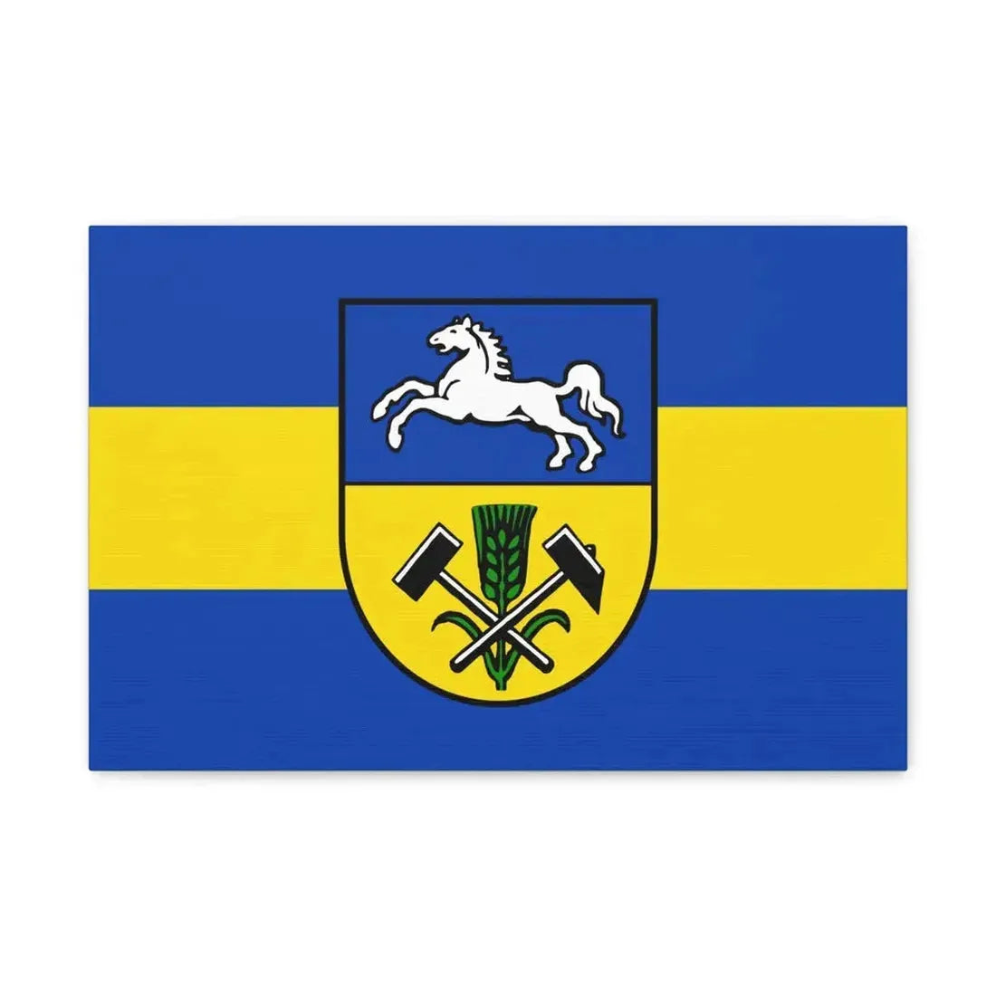 Flag of Helmstedt Germany - Canvas Wall Art 18″ x 12″ 1.25" - The Sticker Space