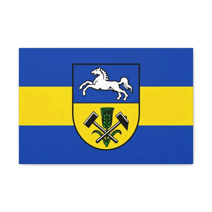Flag of Helmstedt Germany - Canvas Wall Art 18″ x 12″ 1.25" - The Sticker Space