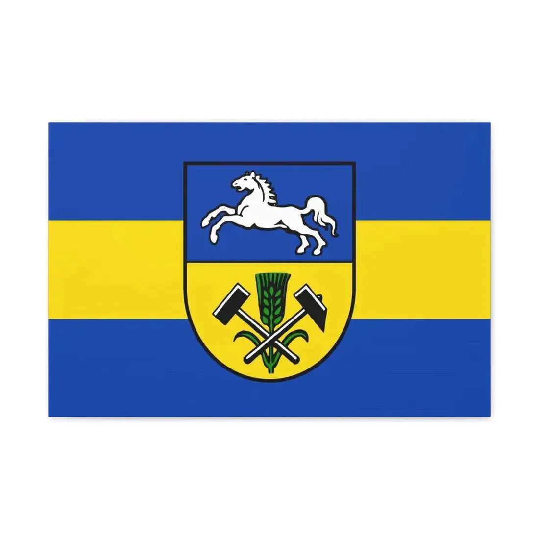 Flag of Helmstedt Germany - Canvas Wall Art 24″ x 16″ 1.25" - The Sticker Space