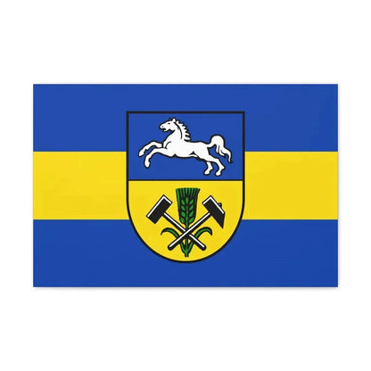 Flag of Helmstedt Germany - Canvas Wall Art 24″ x 16″ 1.25" - The Sticker Space