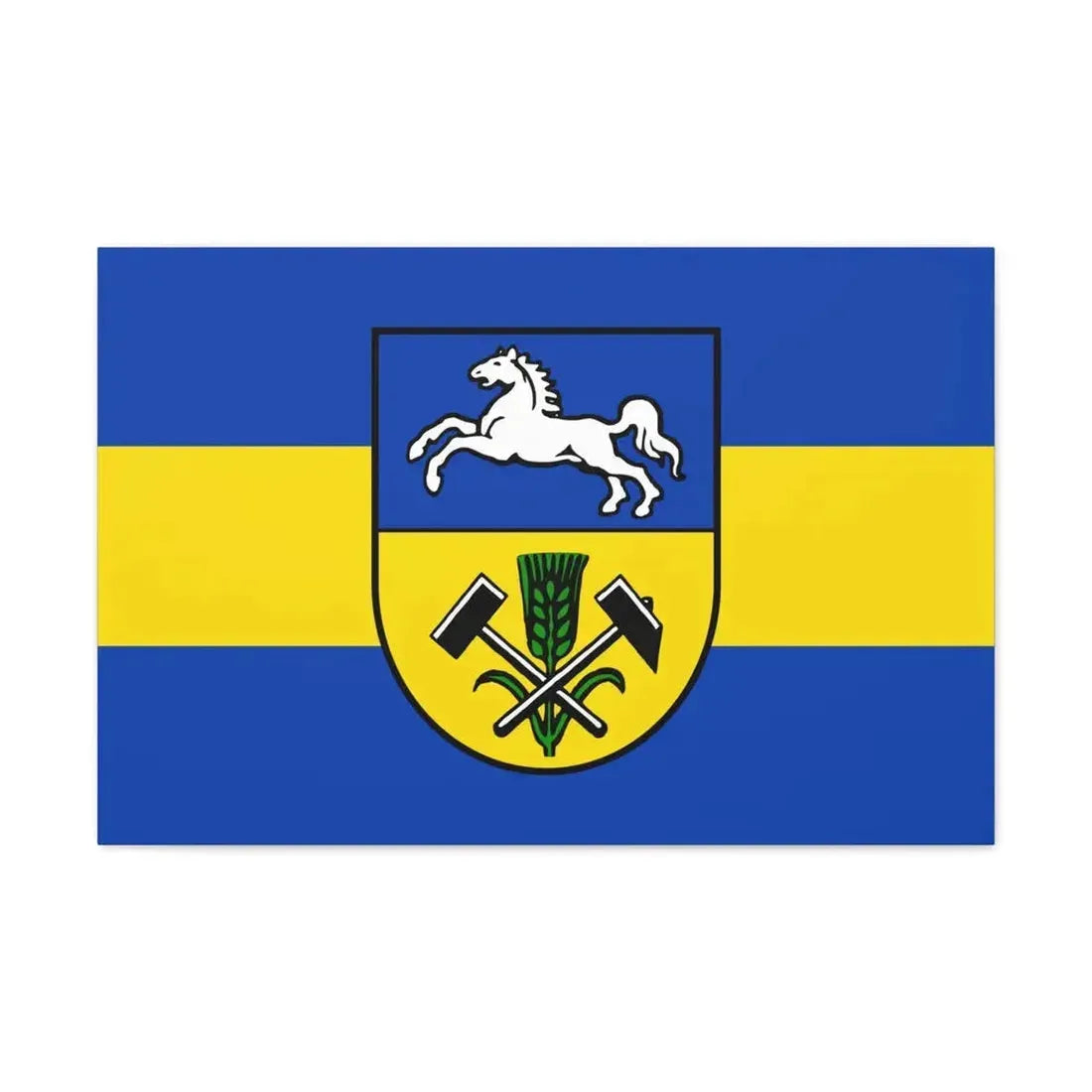 Flag of Helmstedt Germany - Canvas Wall Art 30" x 20" 1.25" - The Sticker Space