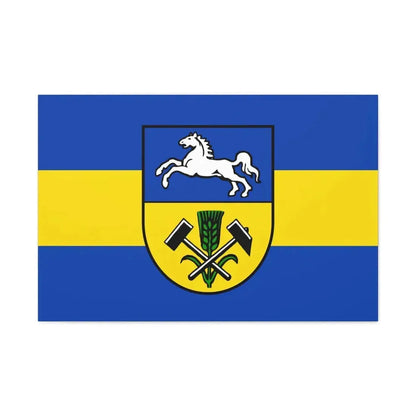Flag of Helmstedt Germany - Canvas Wall Art 36" x 24" 1.25" - The Sticker Space