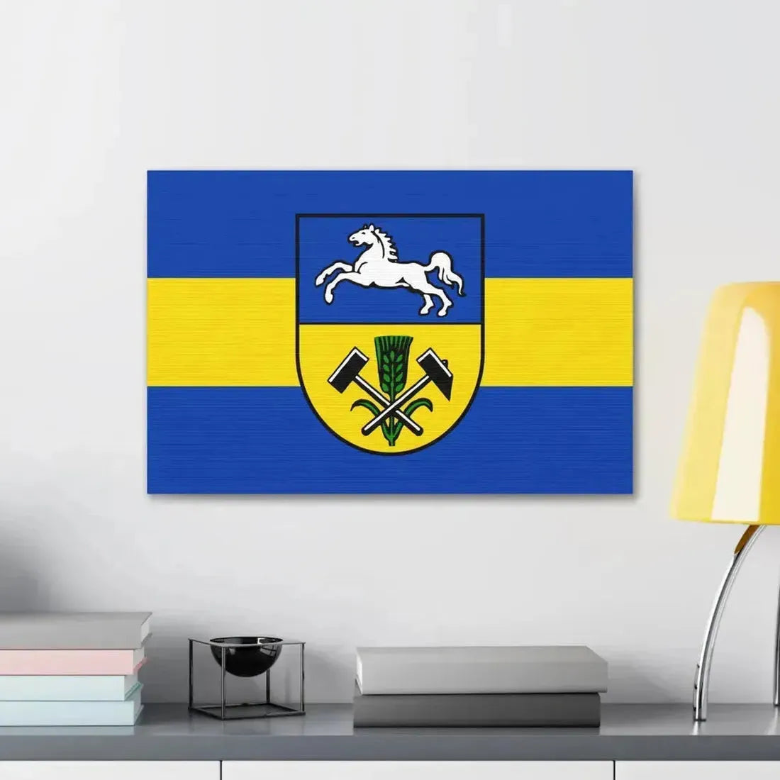 Flag of Helmstedt Germany - Canvas Wall Art - The Sticker Space