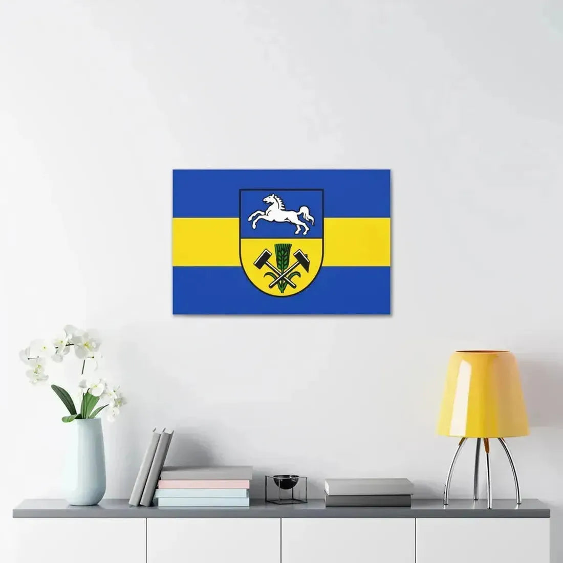 Flag of Helmstedt Germany - Canvas Wall Art - The Sticker Space