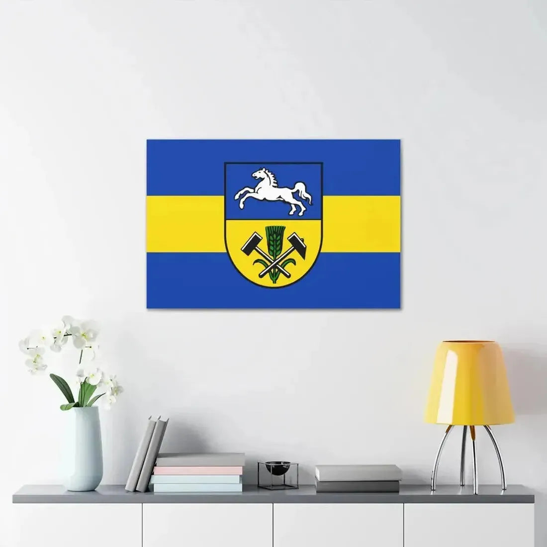 Flag of Helmstedt Germany - Canvas Wall Art - The Sticker Space