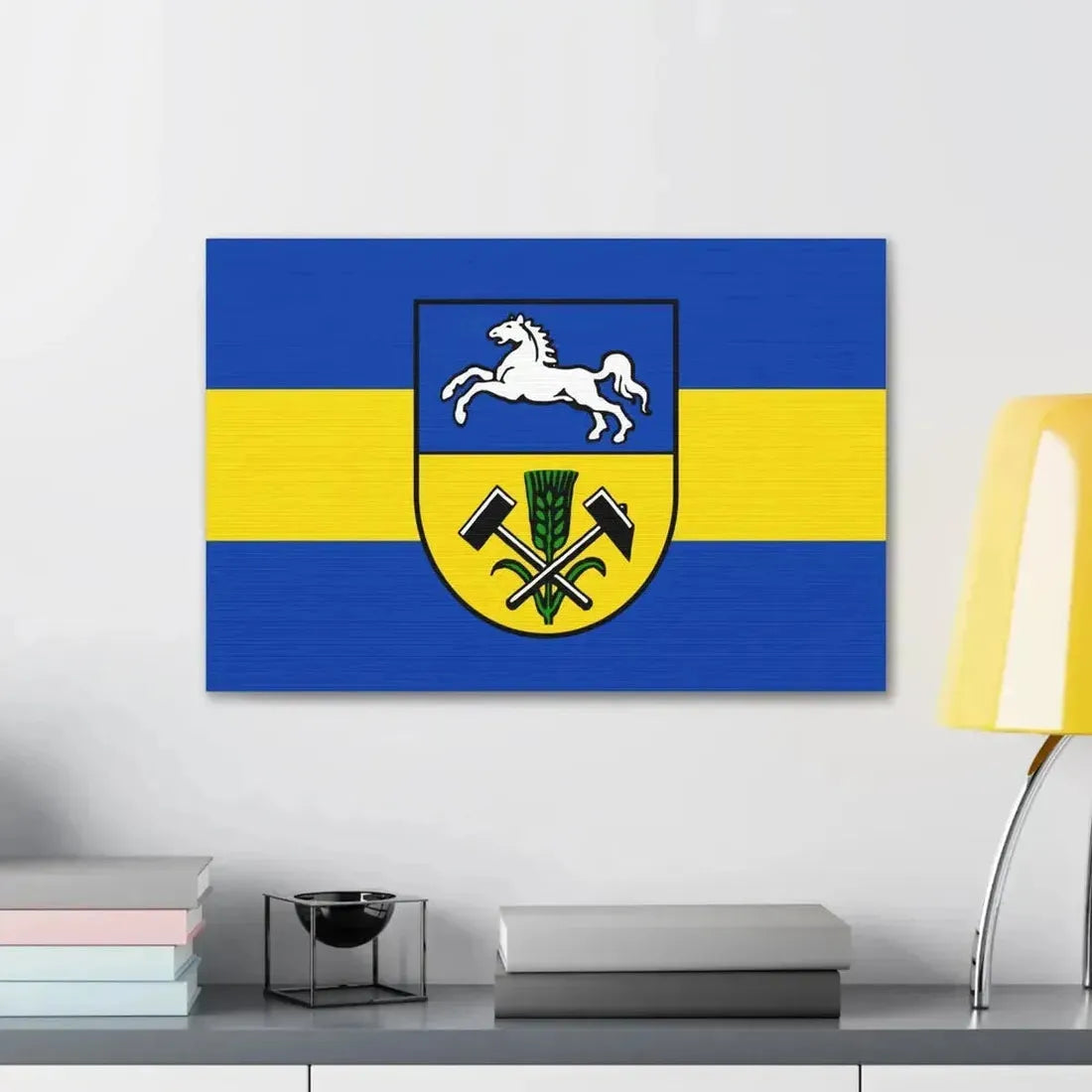 Flag of Helmstedt Germany - Canvas Wall Art - The Sticker Space
