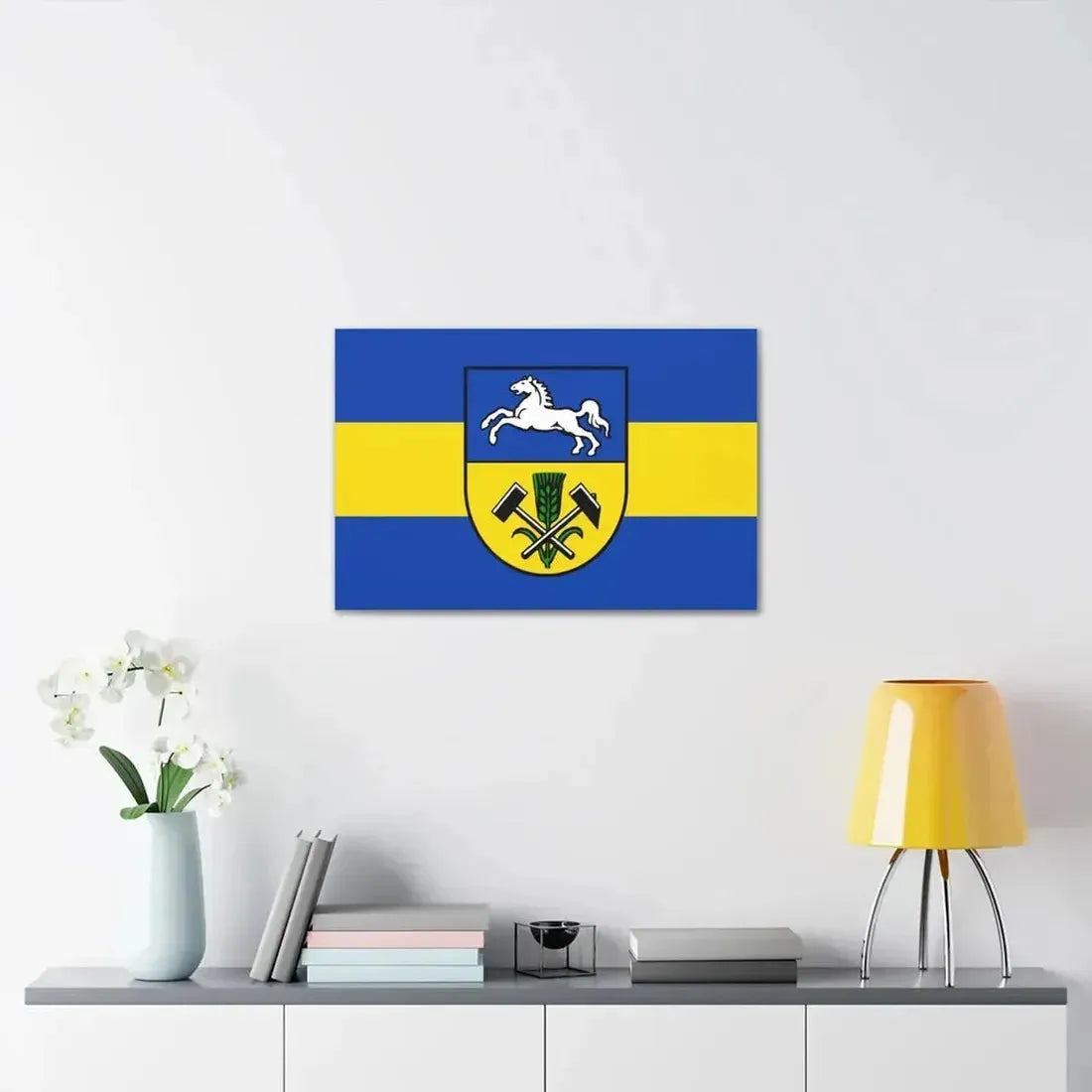 Flag of Helmstedt Germany - Canvas Wall Art - The Sticker Space
