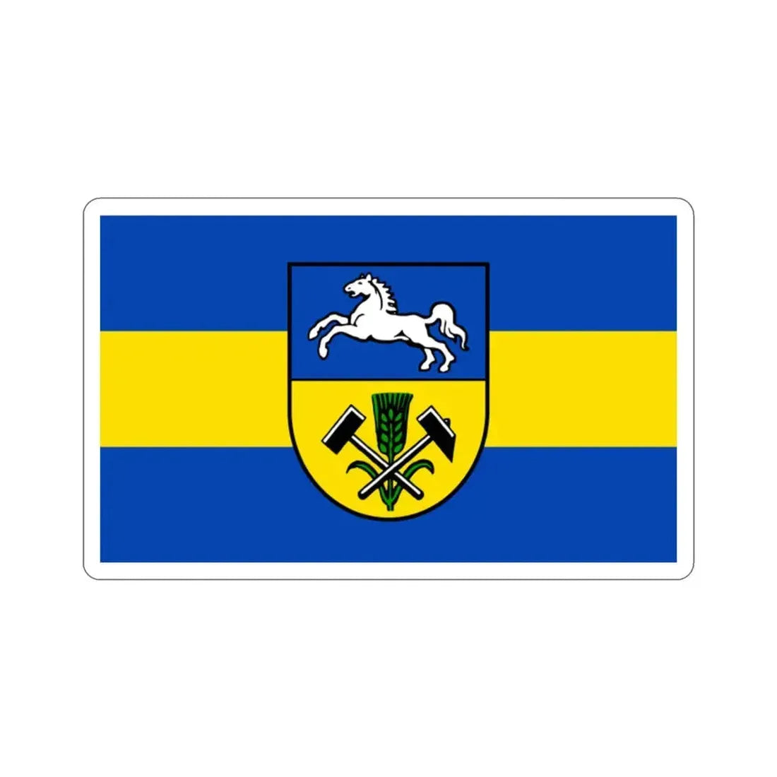 Flag of Helmstedt Germany STICKER Vinyl Die-Cut Decal 2 Inch - The Sticker Space