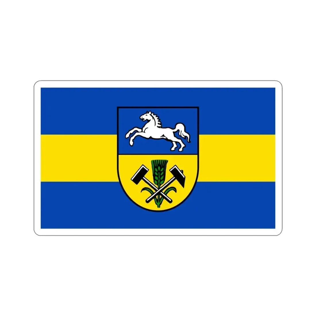 Flag of Helmstedt Germany STICKER Vinyl Die-Cut Decal 3 Inch - The Sticker Space
