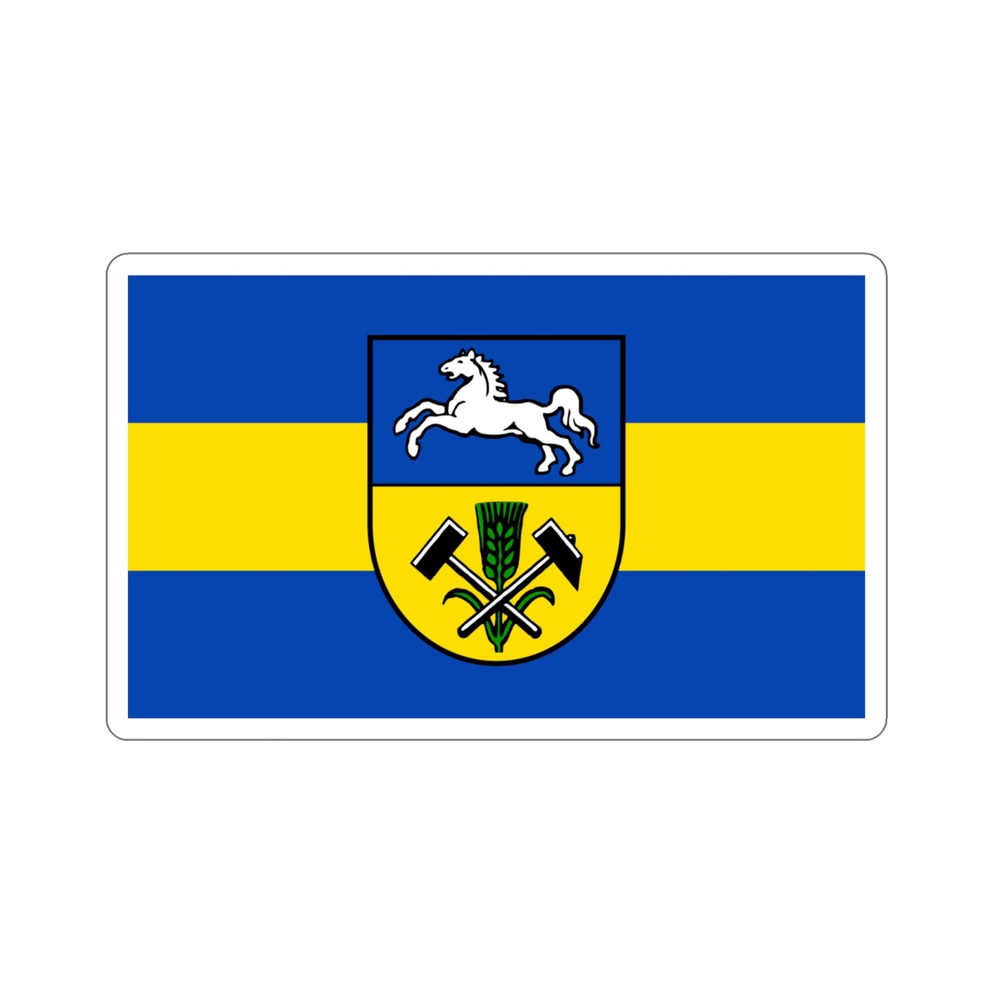 Flag of Helmstedt Germany STICKER Vinyl Die-Cut Decal-4 Inch-The Sticker Space