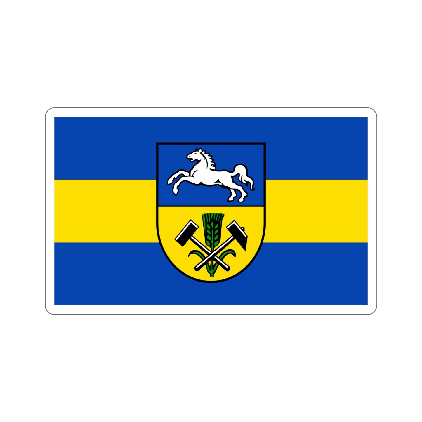 Flag of Helmstedt Germany STICKER Vinyl Die-Cut Decal-5 Inch-The Sticker Space