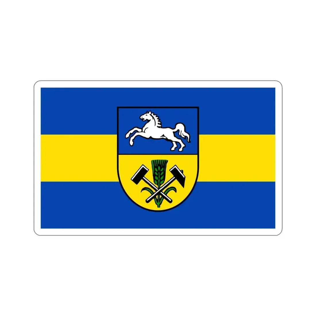 Flag of Helmstedt Germany STICKER Vinyl Die-Cut Decal 5 Inch - The Sticker Space