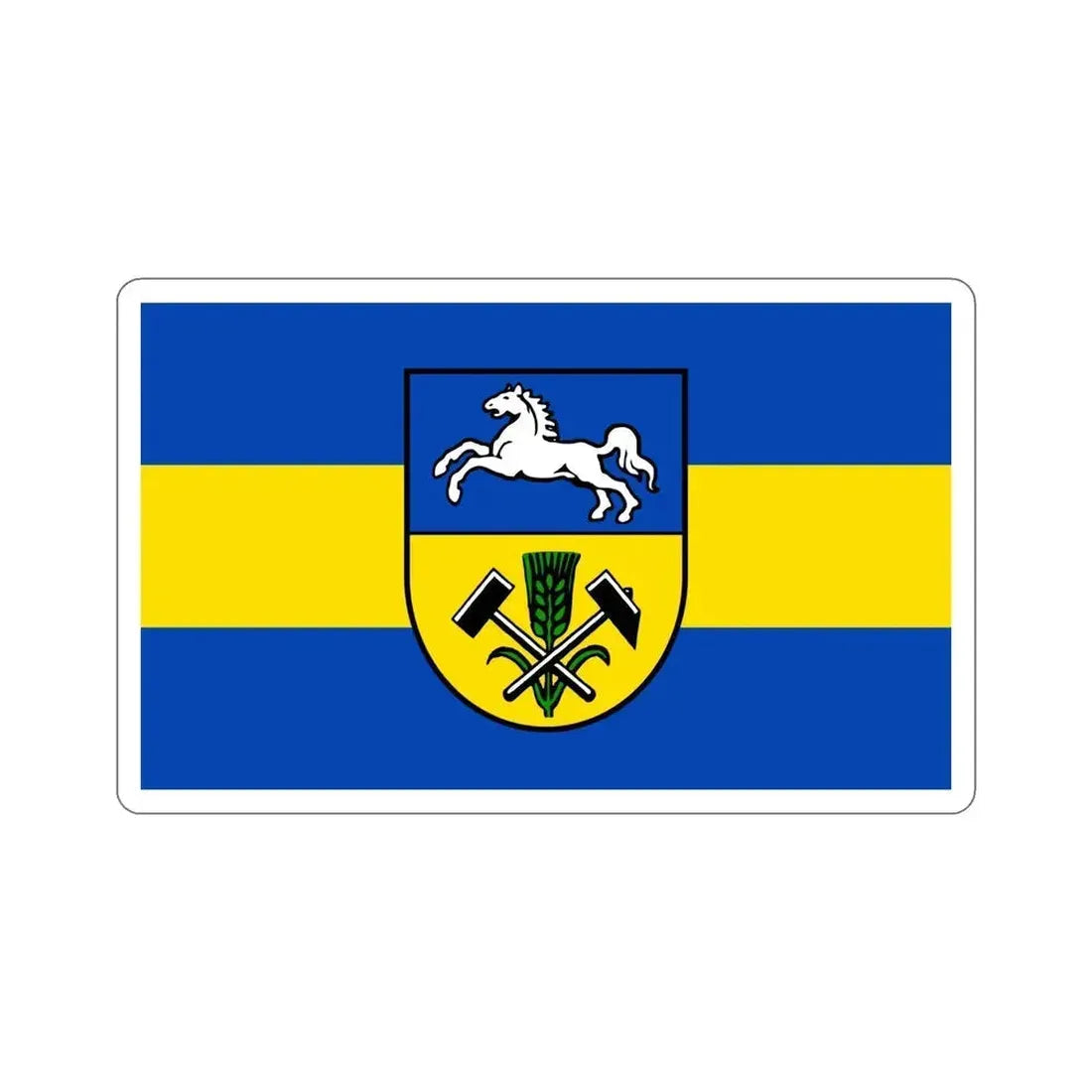 Flag of Helmstedt Germany STICKER Vinyl Die-Cut Decal 6 Inch - The Sticker Space