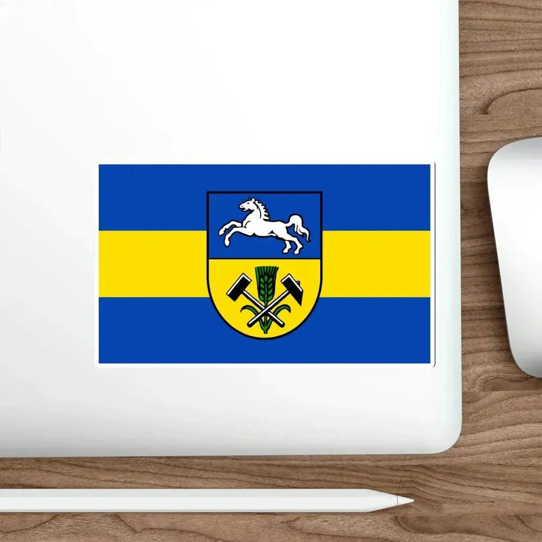Flag of Helmstedt Germany STICKER Vinyl Die-Cut Decal - The Sticker Space