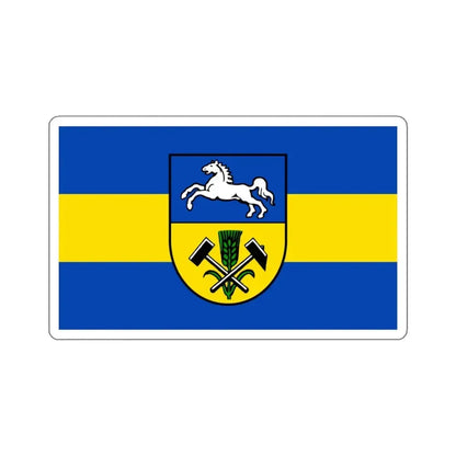 Flag of Helmstedt Germany - STICKER Vinyl Kiss-Cut Decal 3 Inch White - The Sticker Space
