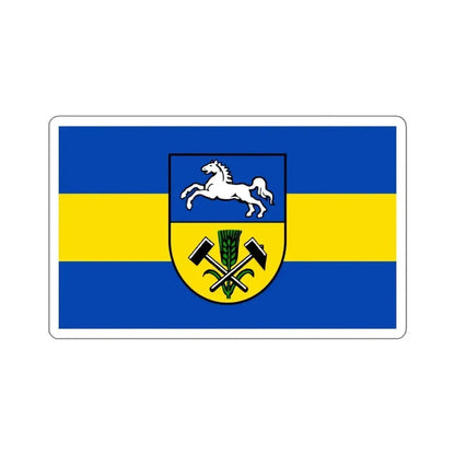 Flag of Helmstedt Germany - STICKER Vinyl Kiss-Cut Decal 6 Inch White - The Sticker Space