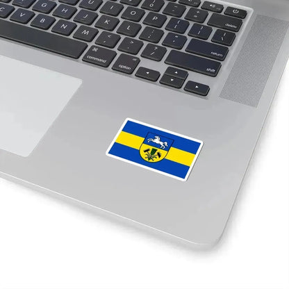 Flag of Helmstedt Germany - STICKER Vinyl Kiss-Cut Decal - The Sticker Space