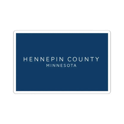 Flag of Hennepin County Minnesota 2022 (United States) STICKER Vinyl Kiss-Cut Decal 2 Inch White - The Sticker Space