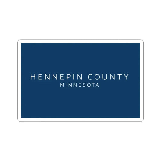 Flag of Hennepin County Minnesota 2022 (United States) STICKER Vinyl Kiss-Cut Decal 2 Inch White - The Sticker Space