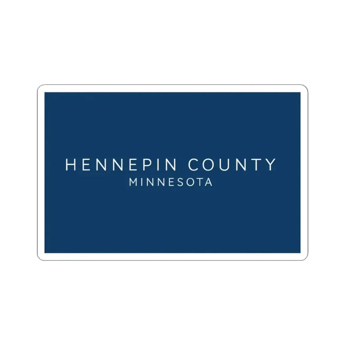 Flag of Hennepin County Minnesota 2022 (United States) STICKER Vinyl Kiss-Cut Decal 3 Inch White - The Sticker Space