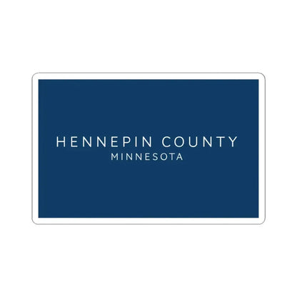 Flag of Hennepin County Minnesota 2022 (United States) STICKER Vinyl Kiss-Cut Decal 3 Inch White - The Sticker Space