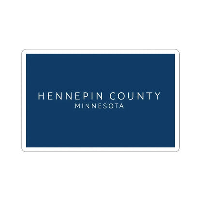 Flag of Hennepin County Minnesota 2022 (United States) STICKER Vinyl Kiss-Cut Decal 4 Inch White - The Sticker Space