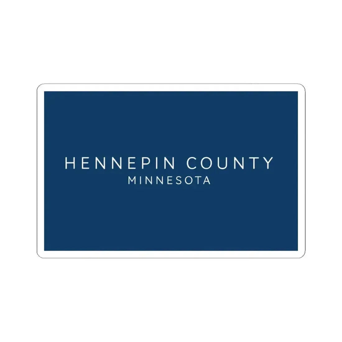 Flag of Hennepin County Minnesota 2022 (United States) STICKER Vinyl Kiss-Cut Decal 6 Inch White - The Sticker Space