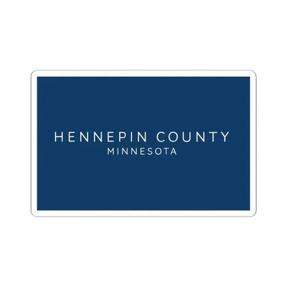 Flag of Hennepin County Minnesota 2022 (United States) STICKER Vinyl Kiss-Cut Decal 6 Inch White - The Sticker Space
