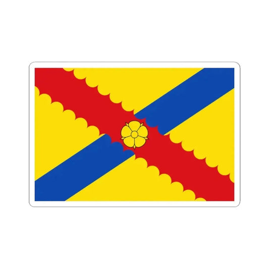 Flag of Hensies (Belgium) STICKER Vinyl Kiss-Cut Decal 2 Inch White - The Sticker Space