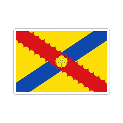 Flag of Hensies (Belgium) STICKER Vinyl Kiss-Cut Decal 3 Inch White - The Sticker Space