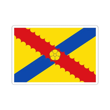 Flag of Hensies (Belgium) STICKER Vinyl Kiss-Cut Decal 4 Inch White - The Sticker Space