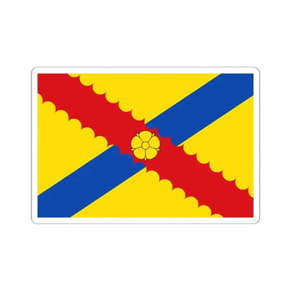 Flag of Hensies (Belgium) STICKER Vinyl Kiss-Cut Decal 6 Inch White - The Sticker Space