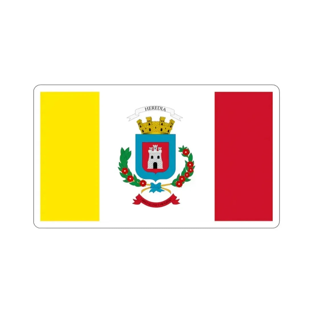 Flag of Heredia Province Costa Rica STICKER Vinyl Die-Cut Decal 2 Inch - The Sticker Space