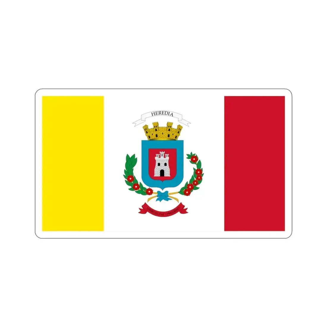Flag of Heredia Province Costa Rica STICKER Vinyl Die-Cut Decal 3 Inch - The Sticker Space