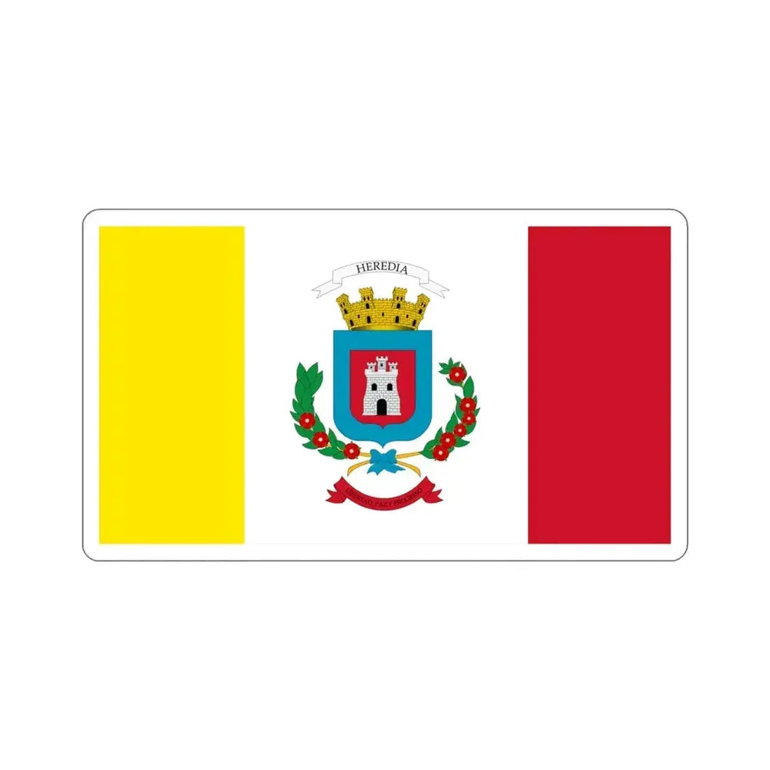 Flag of Heredia Province Costa Rica STICKER Vinyl Die-Cut Decal 4 Inch - The Sticker Space