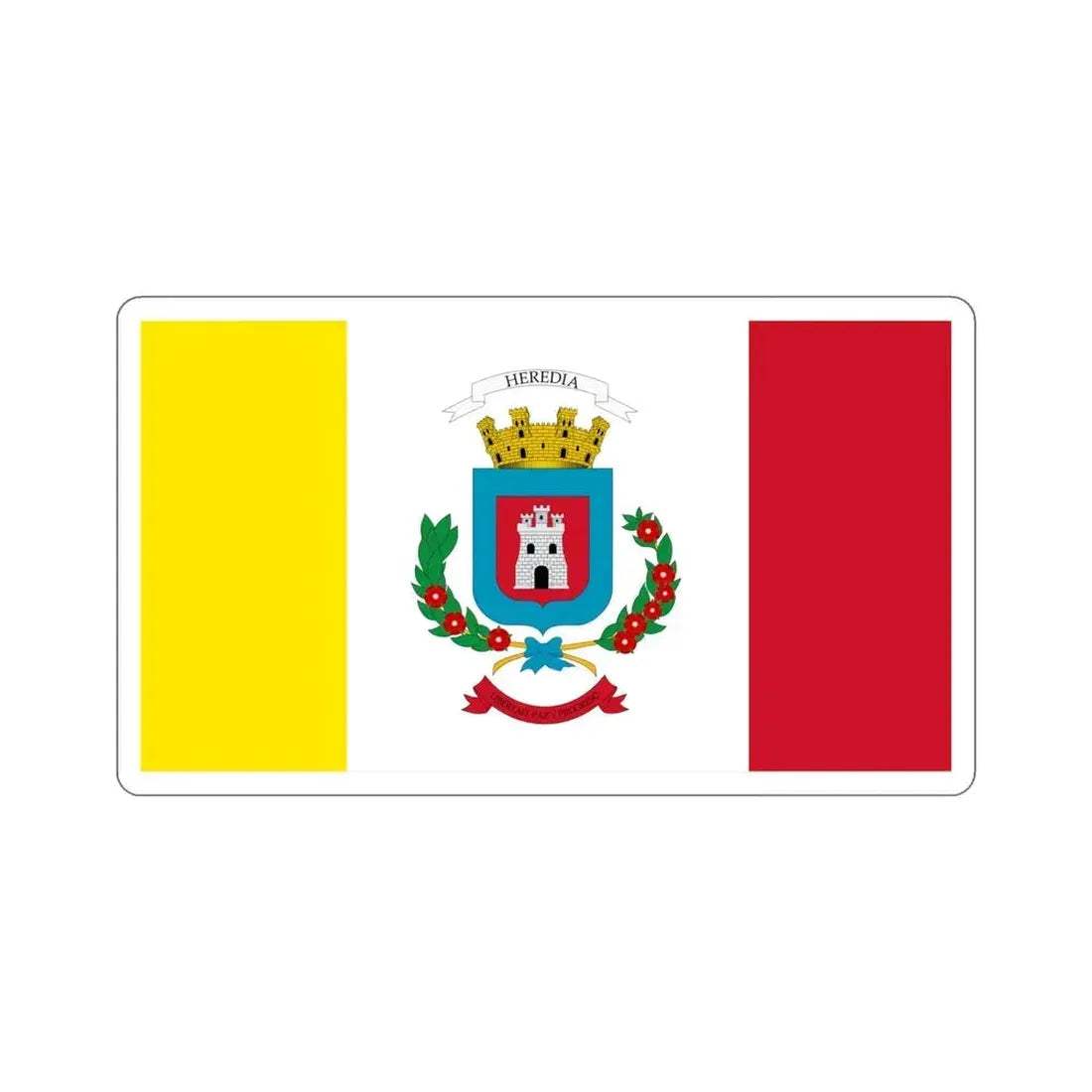 Flag of Heredia Province Costa Rica STICKER Vinyl Die-Cut Decal 6 Inch - The Sticker Space