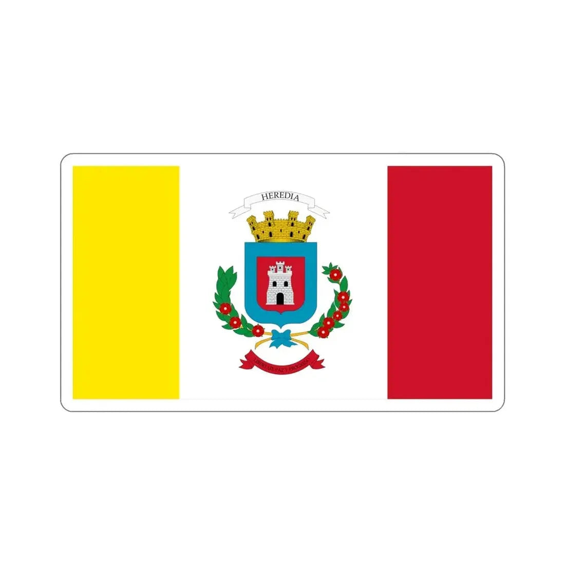 Flag of Heredia Province Costa Rica STICKER Vinyl Die-Cut Decal - The Sticker Space